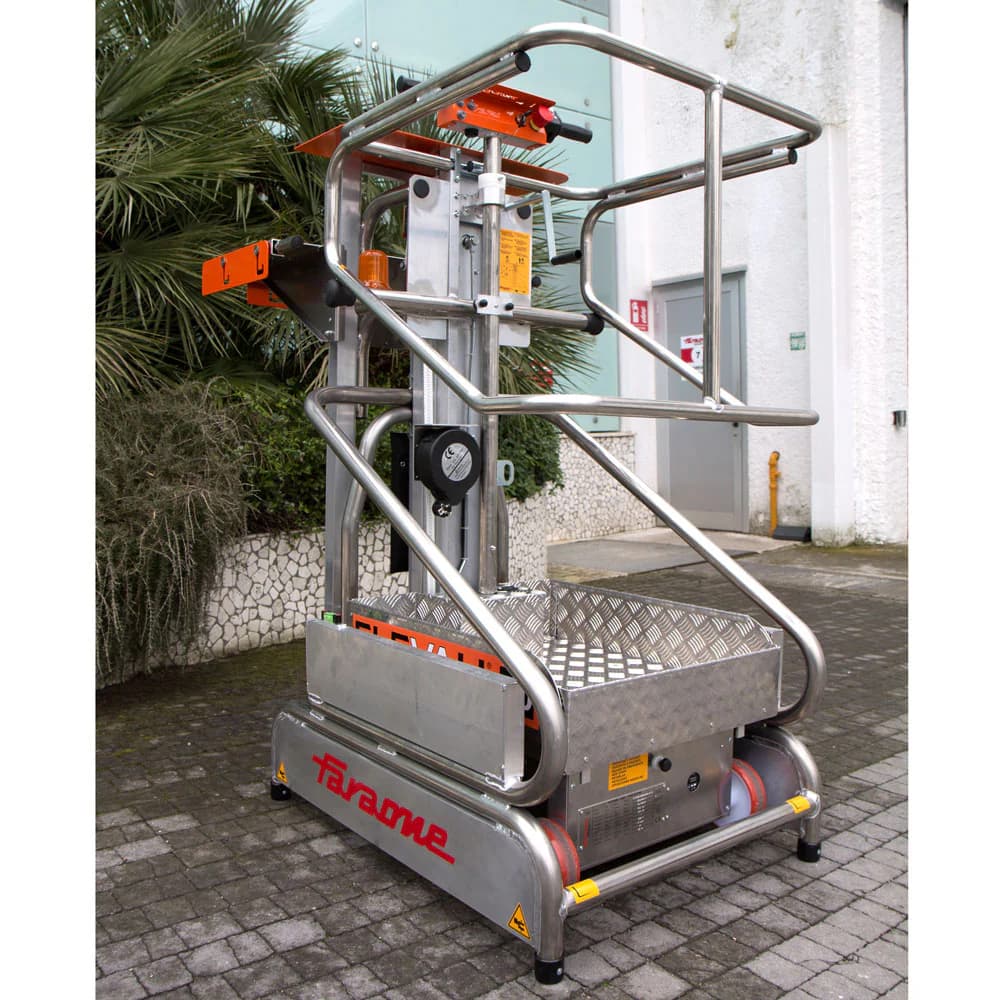 Certification of the machine following Aerial Platform norms. It involves increasing the weight of the machine (256 kg)