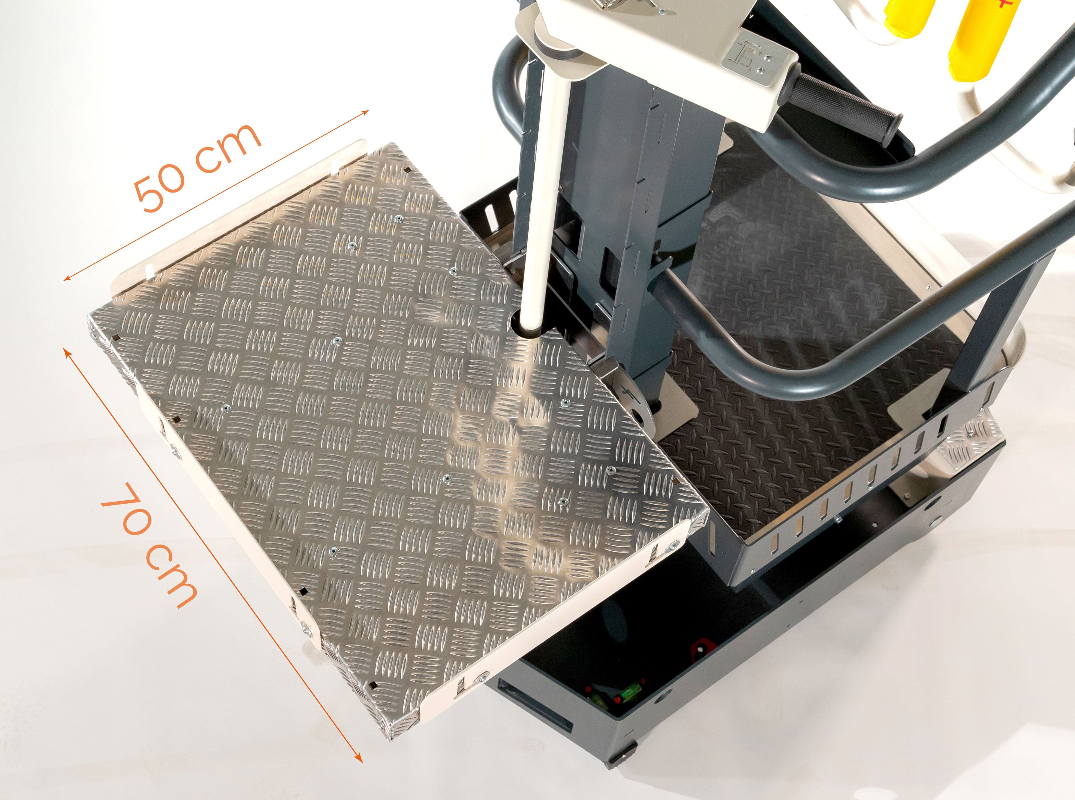 Manually adjustable removable picking platform, 100 kg capacity